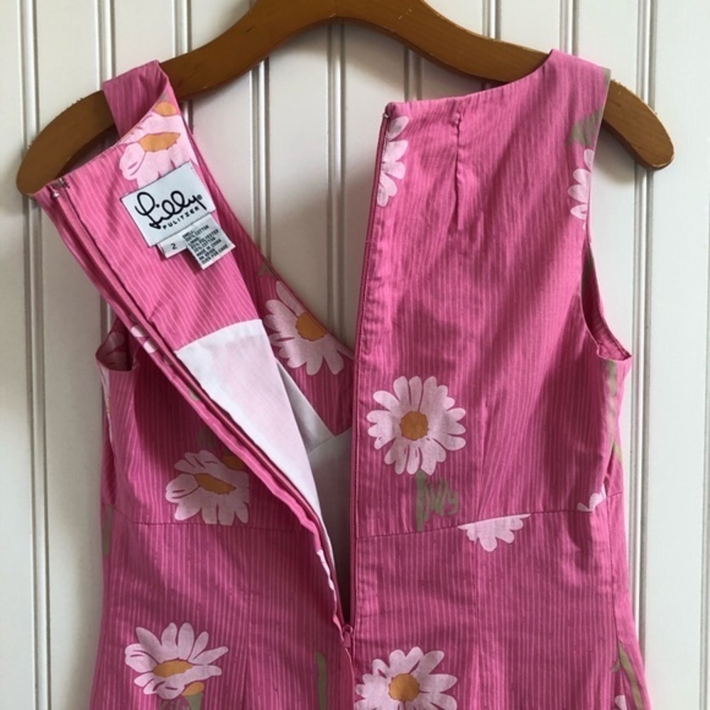 Lilly Pulitzer Pink Daisy Print Dress | Size 2 - Picture 4 of 5